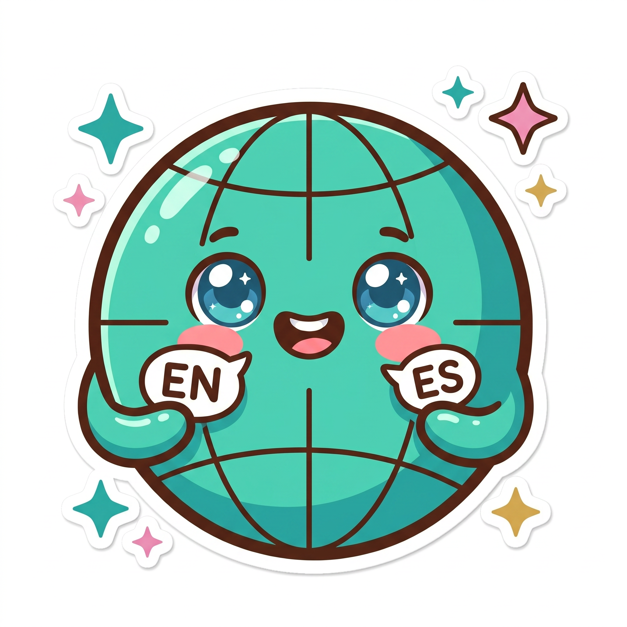 Bilingual globe character
