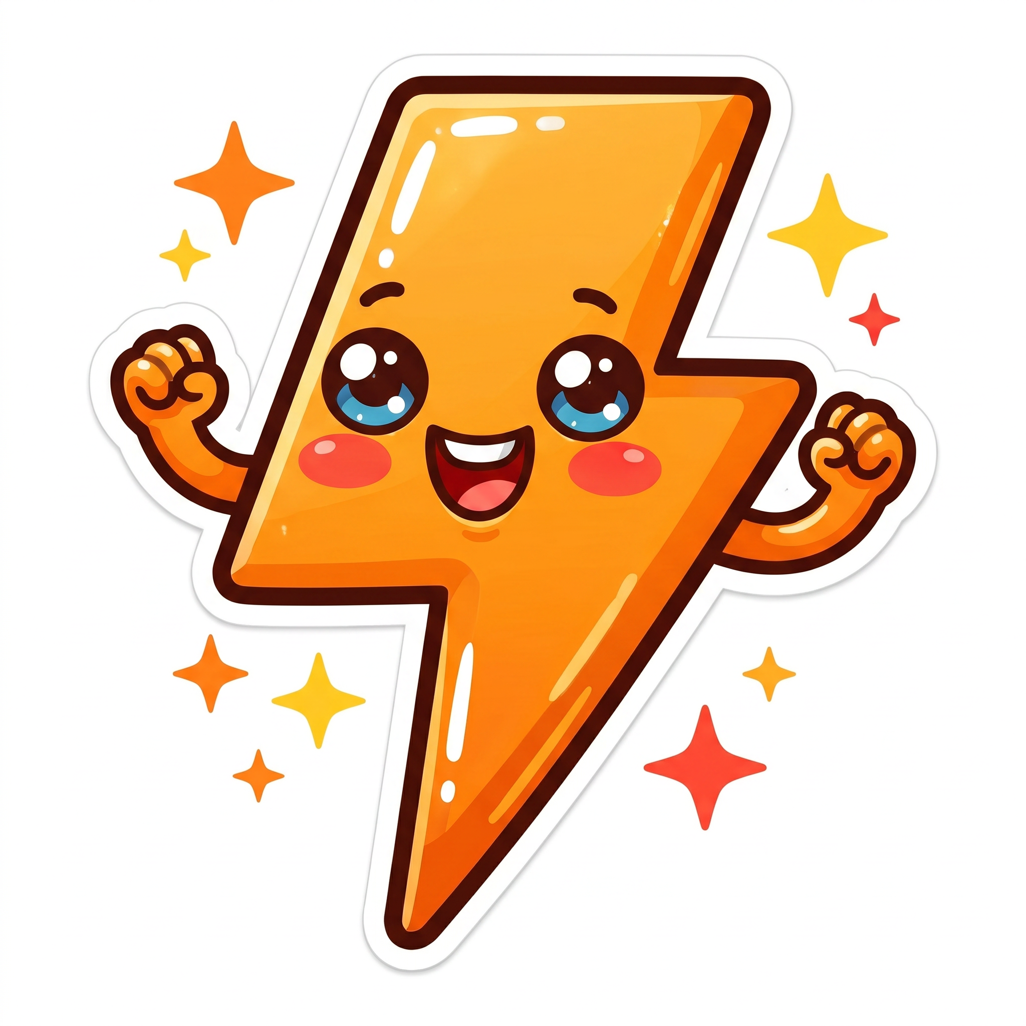 Operational lightning bolt character